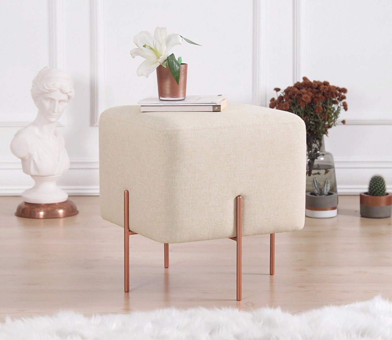 Taburet, Atelier del Sofa, 209FLF1188, Crem - imagine 7